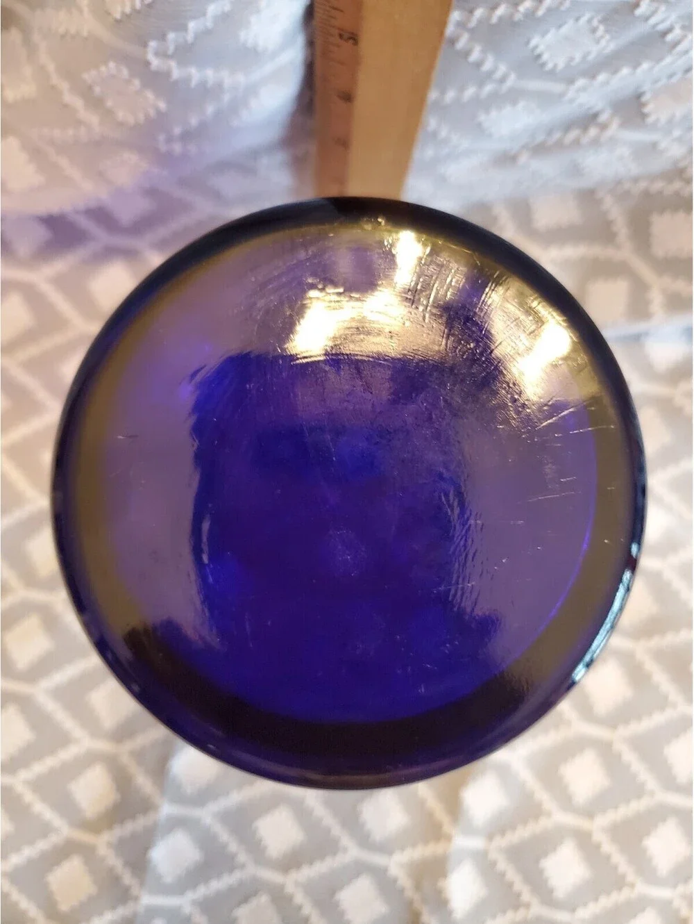 Vtg Blue Cobalt Vase